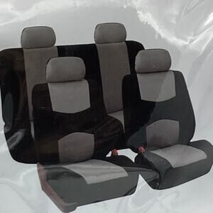 FH Group Flat Cloth Universal Fit Car Seat Covers SUV Van Solid Bench - Full Set
